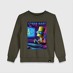 Детский свитшот Cyber Bart is an avid gamer