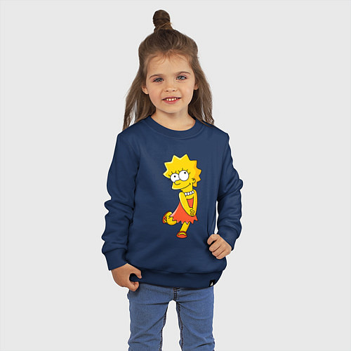 Детский свитшот Lisa Simpson / Тёмно-синий – фото 3
