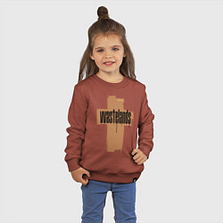 Свитшот хлопковый детский The rusty cross, цвет: кирпичный — фото 2