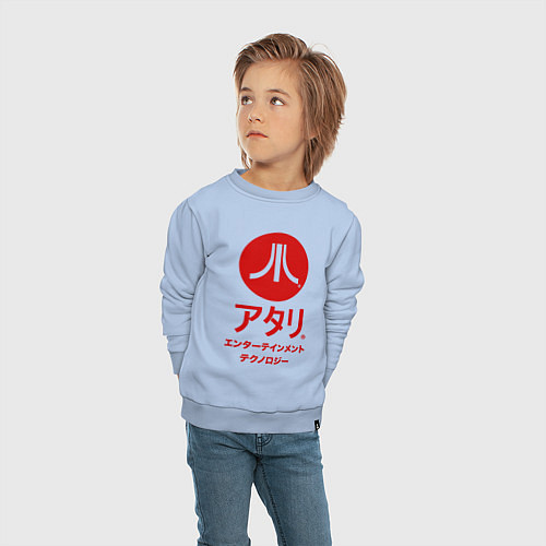 Детский свитшот Atari japan logo / Мягкое небо – фото 4