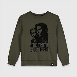 Свитшот хлопковый детский Fox and Dana, цвет: хаки