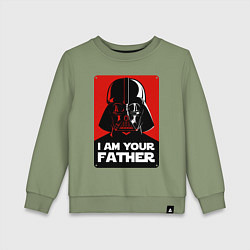 Свитшот хлопковый детский Darth Vader, цвет: авокадо