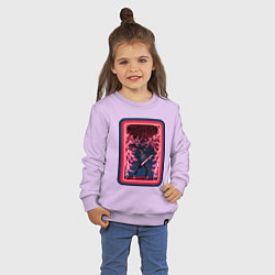 Свитшот хлопковый детский Stranger Things - Eddie Munson, цвет: лаванда — фото 2