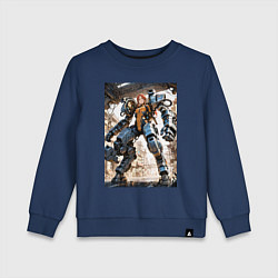 Детский свитшот Девушка управляет огромным мехом