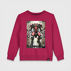 Детский свитшот Девушка управляет огромным мехом