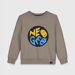Свитшот хлопковый детский Neo geo logo, цвет: утренний латте