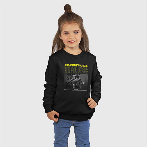 Детский свитшот Ассасcинс Крид Shadows / Черный – фото 3