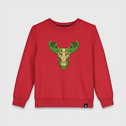 Свитшот хлопковый детский Nature deer, цвет: красный