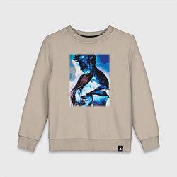 Свитшот хлопковый детский Ты мой космос, цвет: миндальный