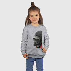 Свитшот хлопковый детский Blinding lights the weeknd, цвет: меланж — фото 2