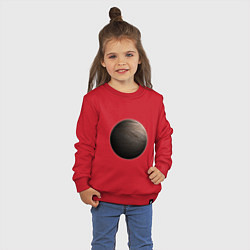Свитшот хлопковый детский Планета арт, крупный рельеф, цвет: красный — фото 2
