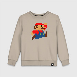 Свитшот хлопковый детский Mario 8 bit, цвет: миндальный