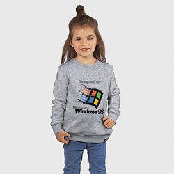 Свитшот хлопковый детский Предназначен для windows 98, цвет: меланж — фото 2