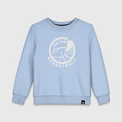 Свитшот хлопковый детский Dallas Mavericks team, цвет: мягкое небо