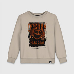 Свитшот хлопковый детский Пеклопёс DogDay из Poppy Playtime, цвет: миндальный