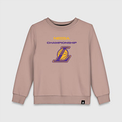 Свитшот хлопковый детский Lakers championship, цвет: пыльно-розовый