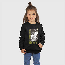 Свитшот хлопковый детский Кокушибо Тсугикуни - демон, цвет: черный — фото 2