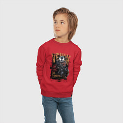 Свитшот хлопковый детский Веном черный симбиот, цвет: красный — фото 2