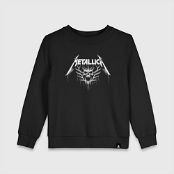 Свитшот хлопковый детский Metallica - crazy skull, цвет: черный