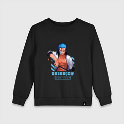 Свитшот хлопковый детский Блич Гриммджоу, цвет: черный
