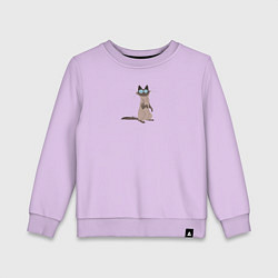 Свитшот хлопковый детский Kitten, цвет: лаванда