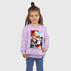 Свитшот хлопковый детский Марин Китагава косплей Azur Lane, цвет: лаванда — фото 2