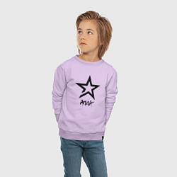 Свитшот хлопковый детский Anna - star, цвет: лаванда — фото 2