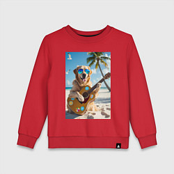 Детский свитшот Собака играет на гитаре