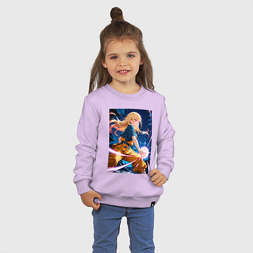 Детский свитшот Марин Китагава косплей Dragon Ball / Лаванда – фото 3