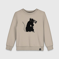 Свитшот хлопковый детский Gas rat, цвет: миндальный