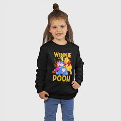 Свитшот хлопковый детский Winnie Pooh hugs, цвет: черный — фото 2