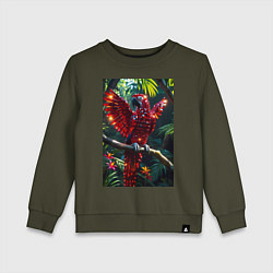 Детский свитшот Попугай из драгоценных камней