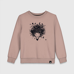 Свитшот хлопковый детский Девчонка милашка, цвет: пыльно-розовый