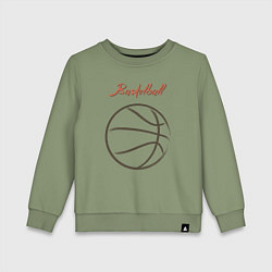 Свитшот хлопковый детский Basketball vibe, цвет: авокадо