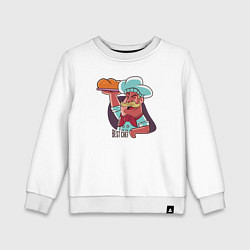 Свитшот хлопковый детский Лучший шеф, цвет: белый