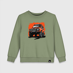 Свитшот хлопковый детский Jeep road, цвет: авокадо