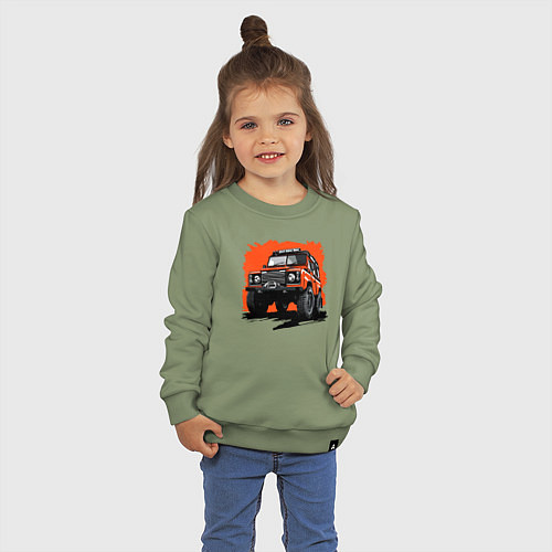 Детский свитшот Jeep road / Авокадо – фото 3