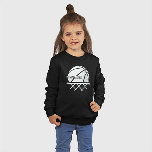Детский свитшот Basketball play / Черный – фото 3
