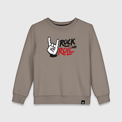 Свитшот хлопковый детский Style rock and roll, цвет: утренний латте