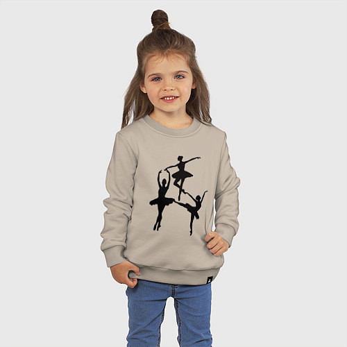 Детский свитшот Вариация балерины / Миндальный – фото 3