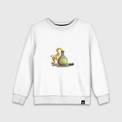 Свитшот хлопковый детский Сбежавшее зелье, цвет: белый