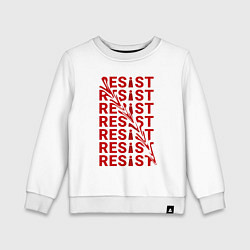 Свитшот хлопковый детский Resist - Рассказ служанки, цвет: белый