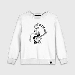 Детский свитшот Skeleton guitarist - punks not dead motto