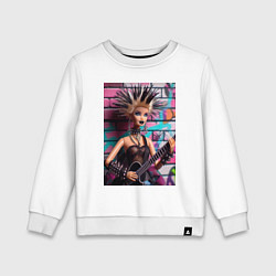 Детский свитшот Barbie - punk guitarist