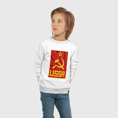 Детский свитшот USSR style / Белый – фото 4