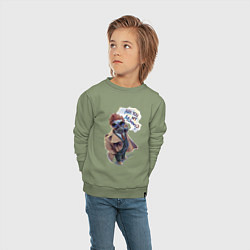 Свитшот хлопковый детский Ты моя мамочка - Доктор Кто: Are you my mommy, цвет: авокадо — фото 2