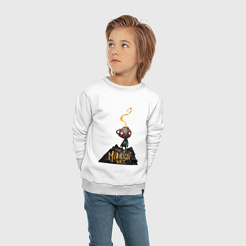 Детский свитшот Герой The midnight walk / Белый – фото 4