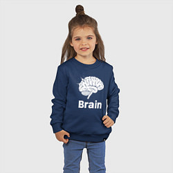 Свитшот хлопковый детский Мозг со взрывом, цвет: тёмно-синий — фото 2