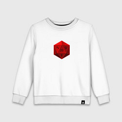 Свитшот хлопковый детский Игровой кубик, цвет: белый