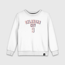 Свитшот хлопковый детский Oklahoma City 9, цвет: белый